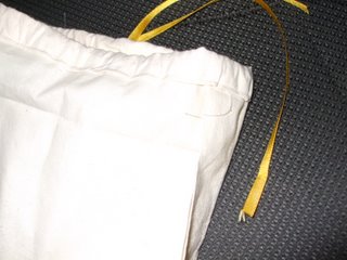 Bag showing the draw string 